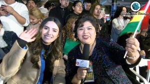 Gilliang Maghmud, cónsul de Colombia, junto a Nelly Mamani, cónsul de Bolivia.